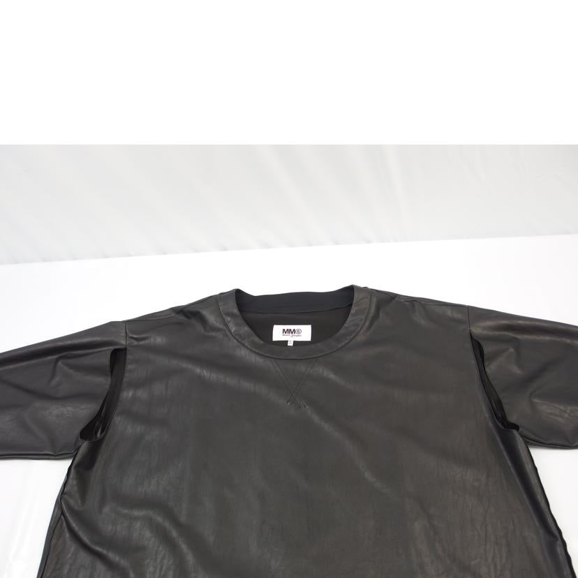 MM6/MM6 フェイクレザー ロングスリーブ トップインブラック サイズ1/S62GU0057//Aランク/83
