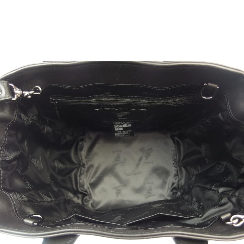 discord YOUJI YAMAMOTO ディスコード ヨウジヤマモト/ディスコード ヨウジヤマモト レザー2wayショルダーバッグ ブラック/DZ110-711//ABランク/83