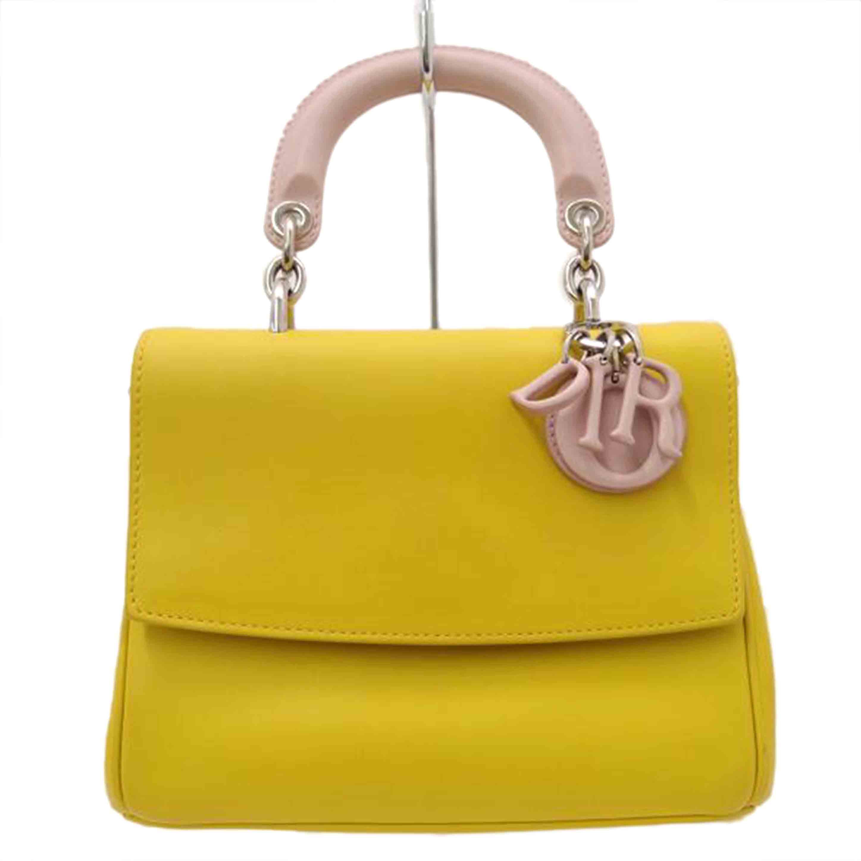 ChristianDior クリスチャンディオール ハンドバック パーティーバック ショルダーバッグ 黄色 斜め掛け 肩掛け レディース/2wayレザーハンド/イエロー//19-*******/ABランク/69