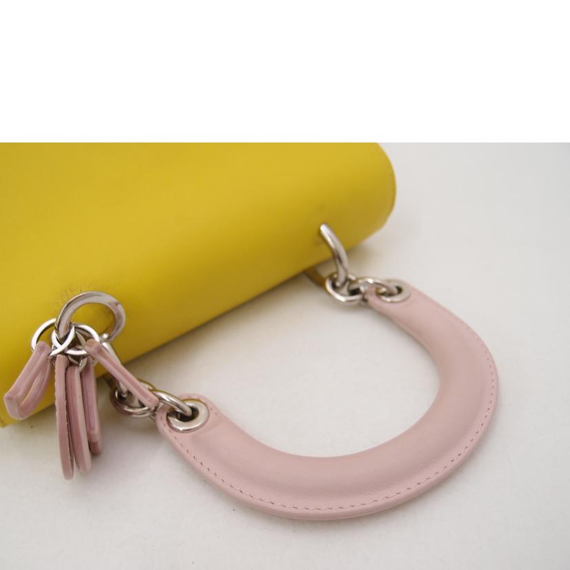 ChristianDior クリスチャンディオール ハンドバック パーティーバック ショルダーバッグ 黄色 斜め掛け 肩掛け レディース/2wayレザーハンド/イエロー//19-*******/ABランク/69