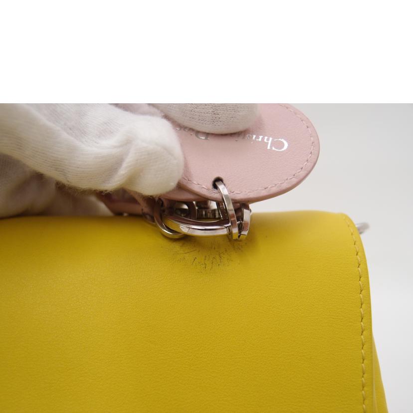 ChristianDior クリスチャンディオール ハンドバック パーティーバック ショルダーバッグ 黄色 斜め掛け 肩掛け レディース/2wayレザーハンド/イエロー//19-*******/ABランク/69