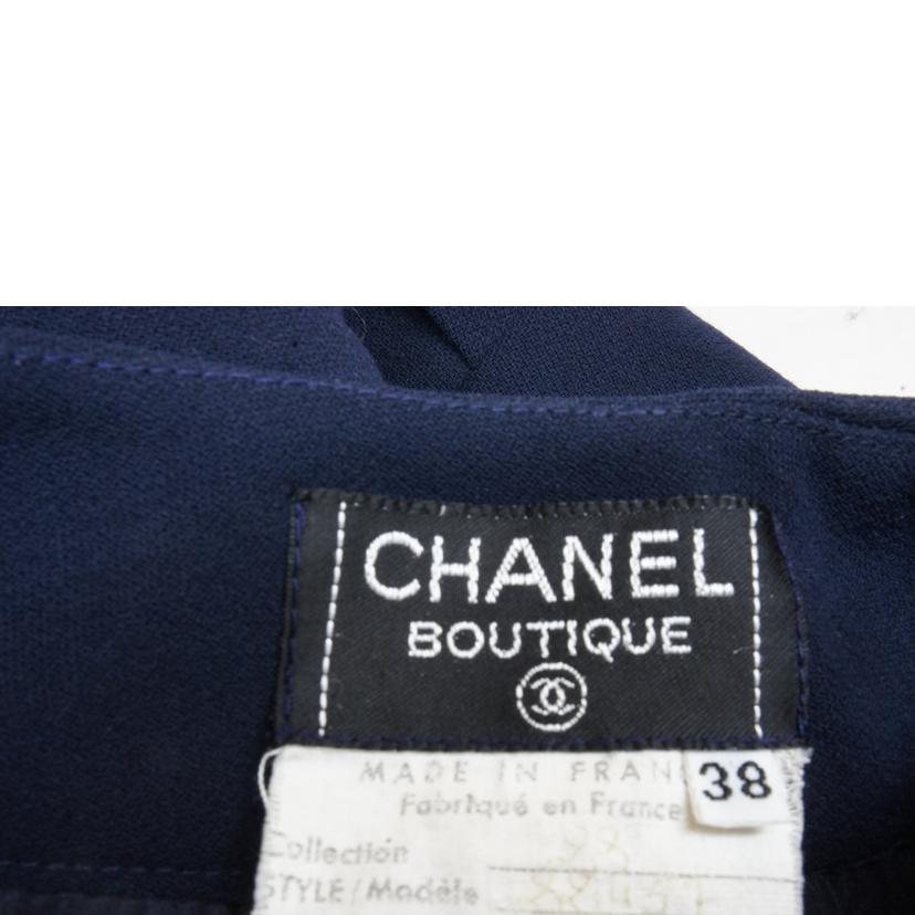 CHANEL シャネル/ココマークボタンビンテージタグウールスカート//ABランク/92
