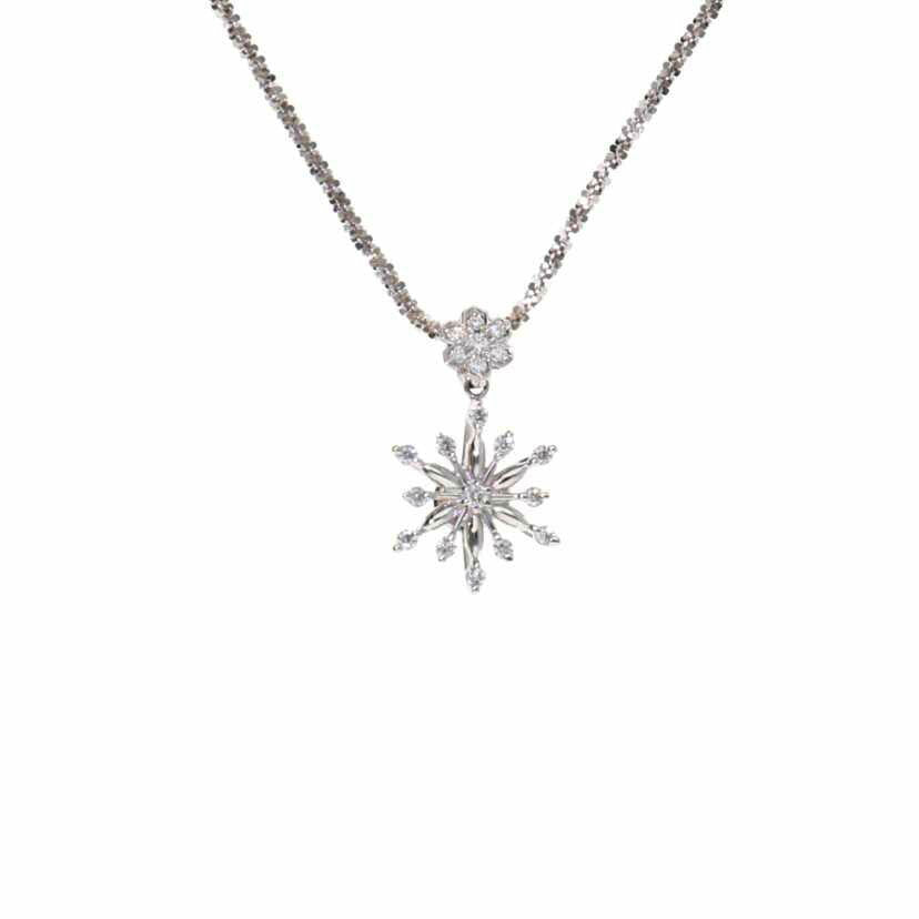 K18WG/K18WGダイヤネックレス 0.229/5.5//0.229/Aランク/75