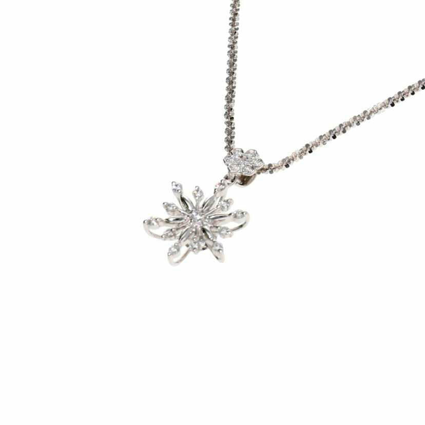 K18WG/K18WGダイヤネックレス 0.229/5.5//0.229/Aランク/75