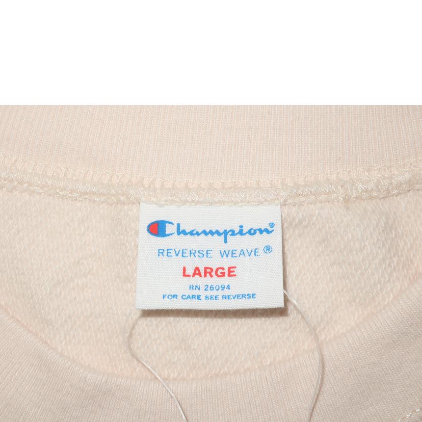 Champion チャンピオン/リバースウィーブリブラインクルーネックスウェット アイボリー Lサイズ/C8-J002//Aランク/65