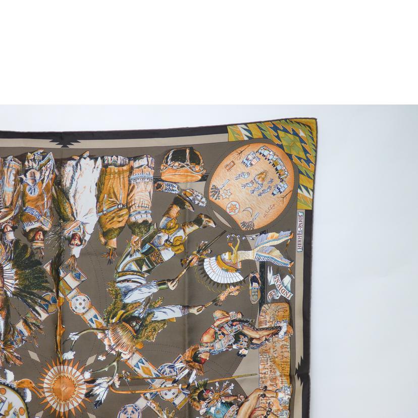 HERMES エルメス/DES INDIENS/インディアン柄/カレ90//Aランク/84