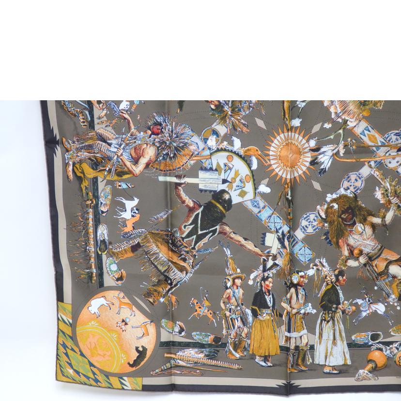 HERMES エルメス/DES INDIENS/インディアン柄/カレ90//Aランク/84