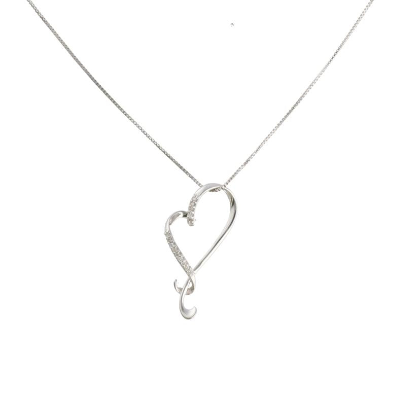 / K18WGダイヤネックレス0.07ct//Aランク/75