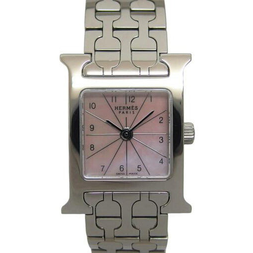 HERMES エルメス レディース/Hウォッチミニ/ピンクシェル文字盤/クォーツ/HH1.110//265****/Aランク/04