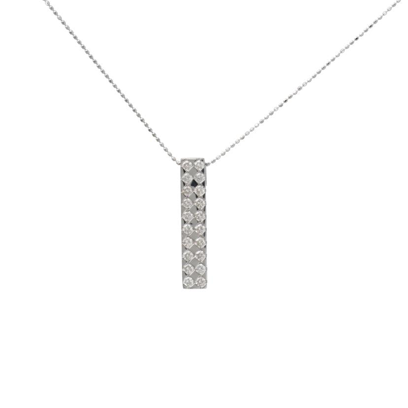 / K18WGダイヤモンド 1.00ctネックレス//Aランク/75