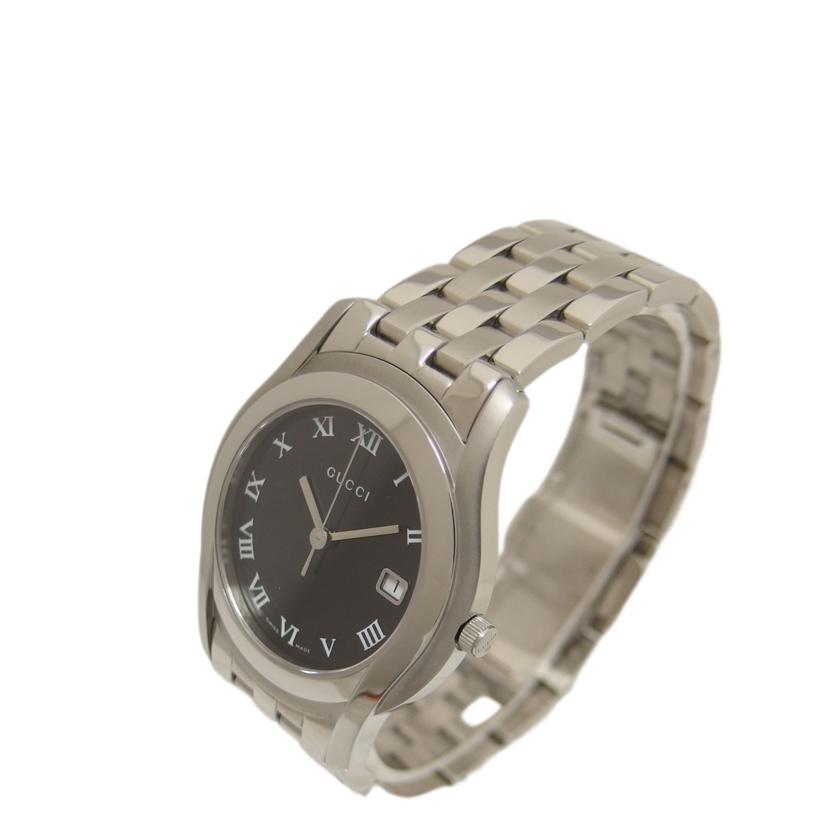 GUCCI グッチ/Gクラス/ブラック文字盤デイトウォッチ/クォーツ/YA055302(5500M)//11616429/ABランク/04