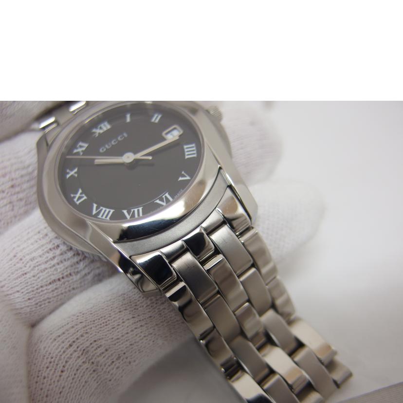 GUCCI グッチ/Gクラス/ブラック文字盤デイトウォッチ/クォーツ/YA055302(5500M)//11616429/ABランク/04