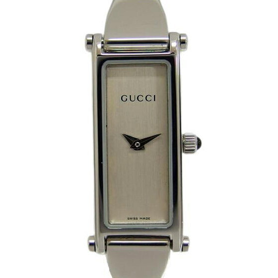 GUCCI グッチ/シルバー文字盤/バングルウォッチ/クォーツ/1500L//1174551/Aランク/04