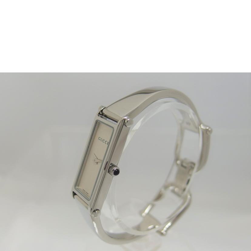 GUCCI グッチ/シルバー文字盤/バングルウォッチ/クォーツ/1500L//1174551/Aランク/04