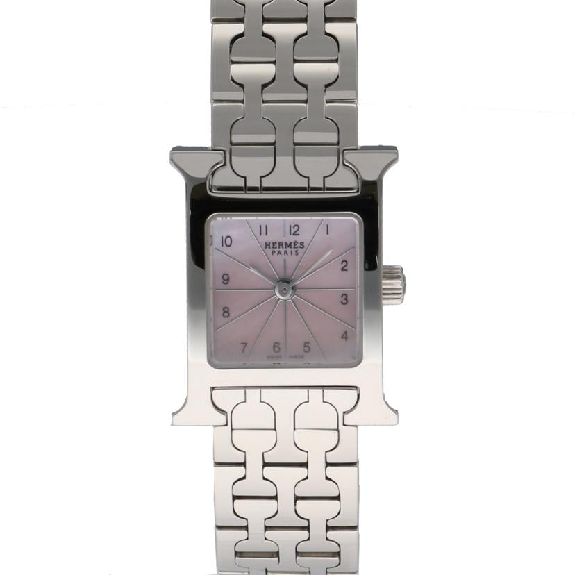 HERMES エルメス/Hウォッチ・ミニ・ピンクシェル/レディース/クオーツ/HH1.110.214//264****/SAランク/75