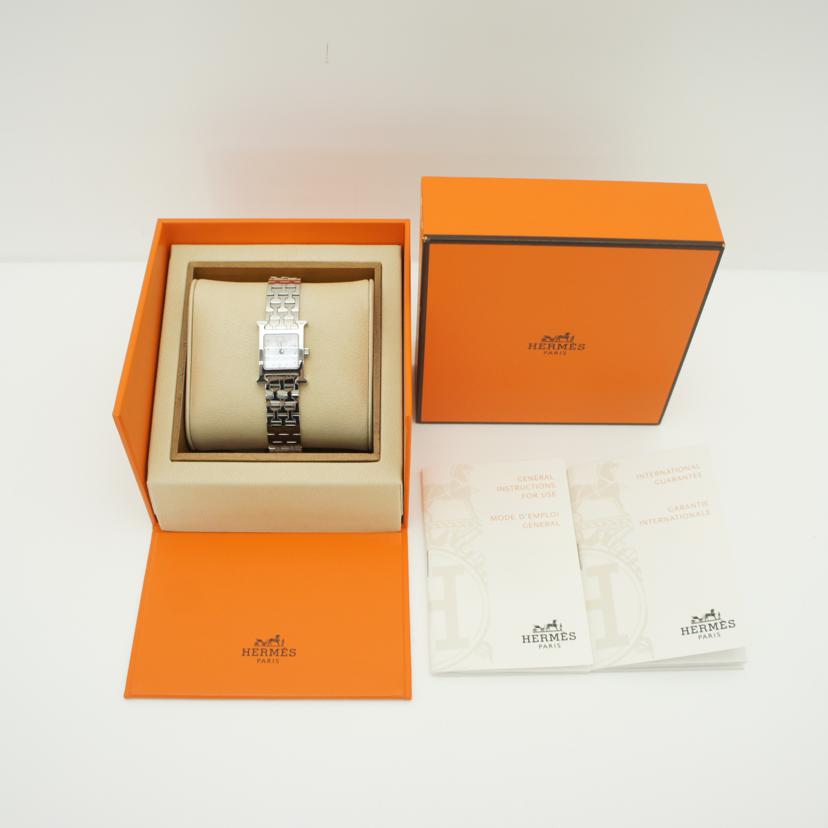 HERMES エルメス/Hウォッチ・ミニ・ピンクシェル/レディース/クオーツ/HH1.110.214//264****/SAランク/75