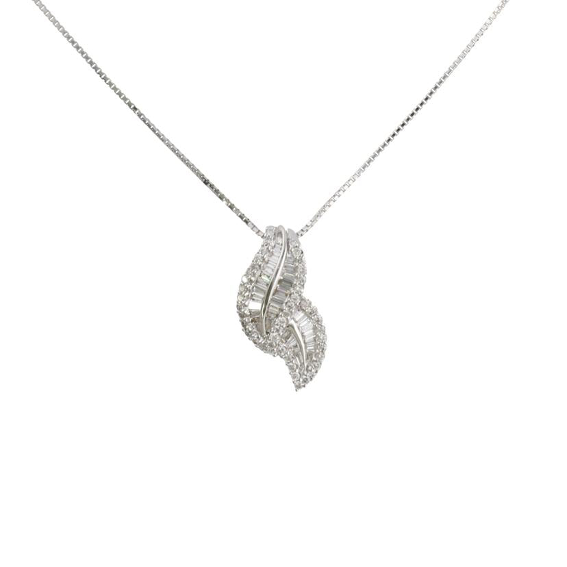 K18WGダイヤネックレス1.35ct//Aランク/95