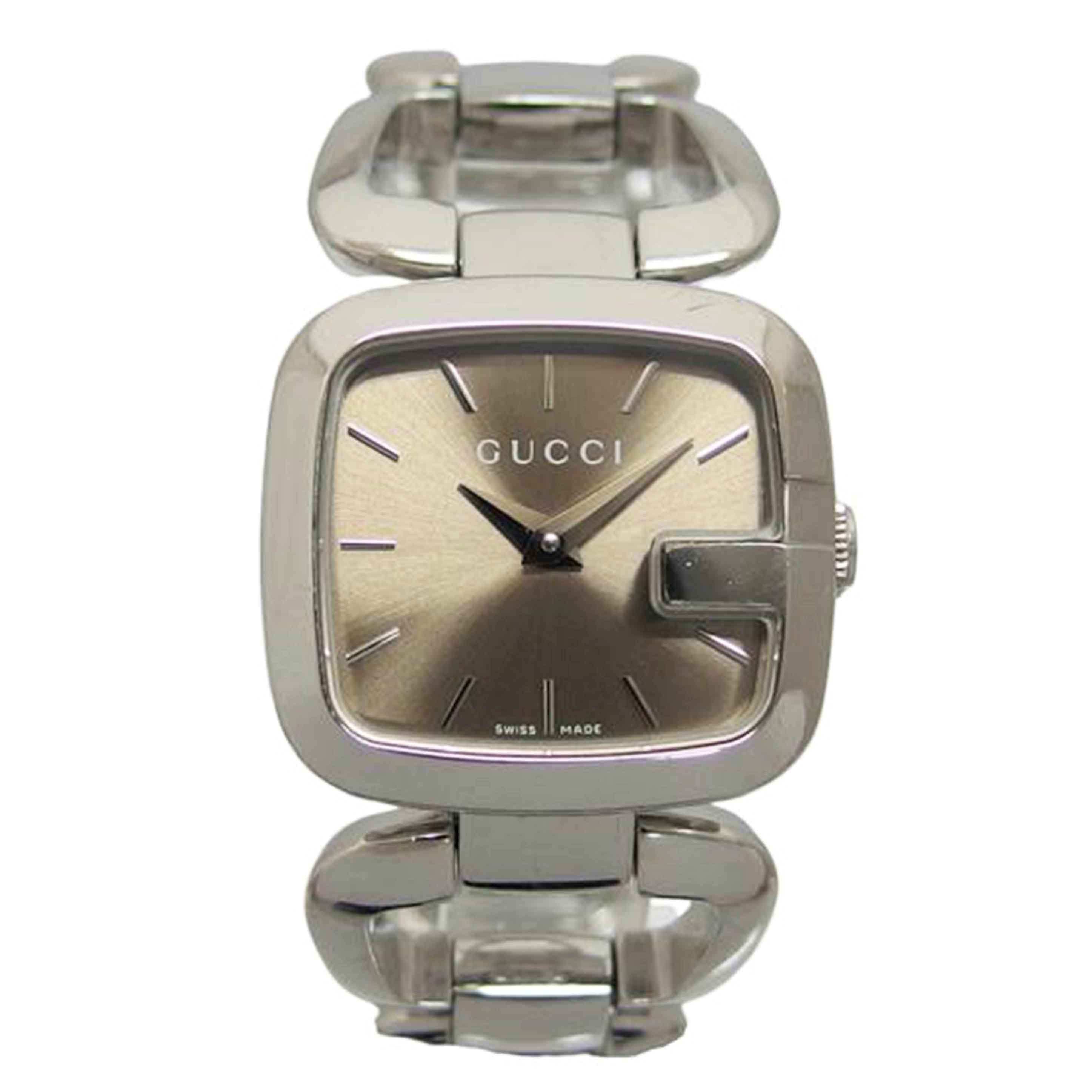 GUCCI グッチ/Gグッチ/ブラウン文字盤アナログウォッチ/クォーツ/YA125507(125.5)//130*****/Bランク/04