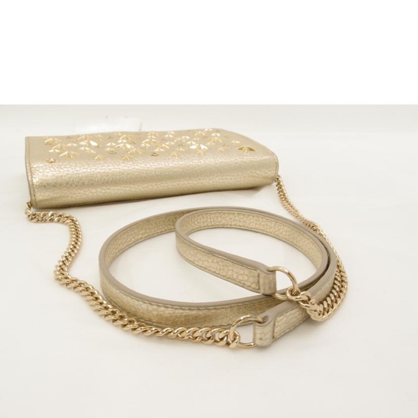 JIMMY CHOO ジミーチュウ ショルダーウォレット/ELISE ショルダーウォレット/ライトゴールド/WDS/OO0001//84D***/Aランク/69