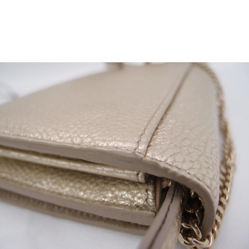 JIMMY CHOO ジミーチュウ ショルダーウォレット/ELISE ショルダーウォレット/ライトゴールド/WDS/OO0001//84D***/Aランク/69