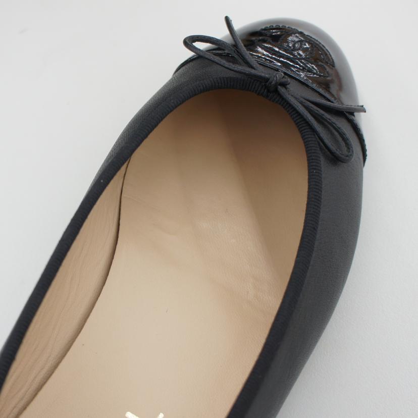 CHANEL シャネル フラットシューズ/ココマークバレリーナシューズ/24.5cm フラットシューズ/G02819//39C/Bランク/75