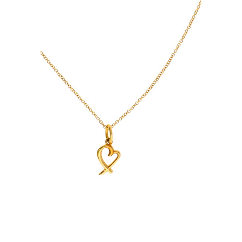 TIFFANY ティファニー/ラビングハートネックレス//Aランク/75