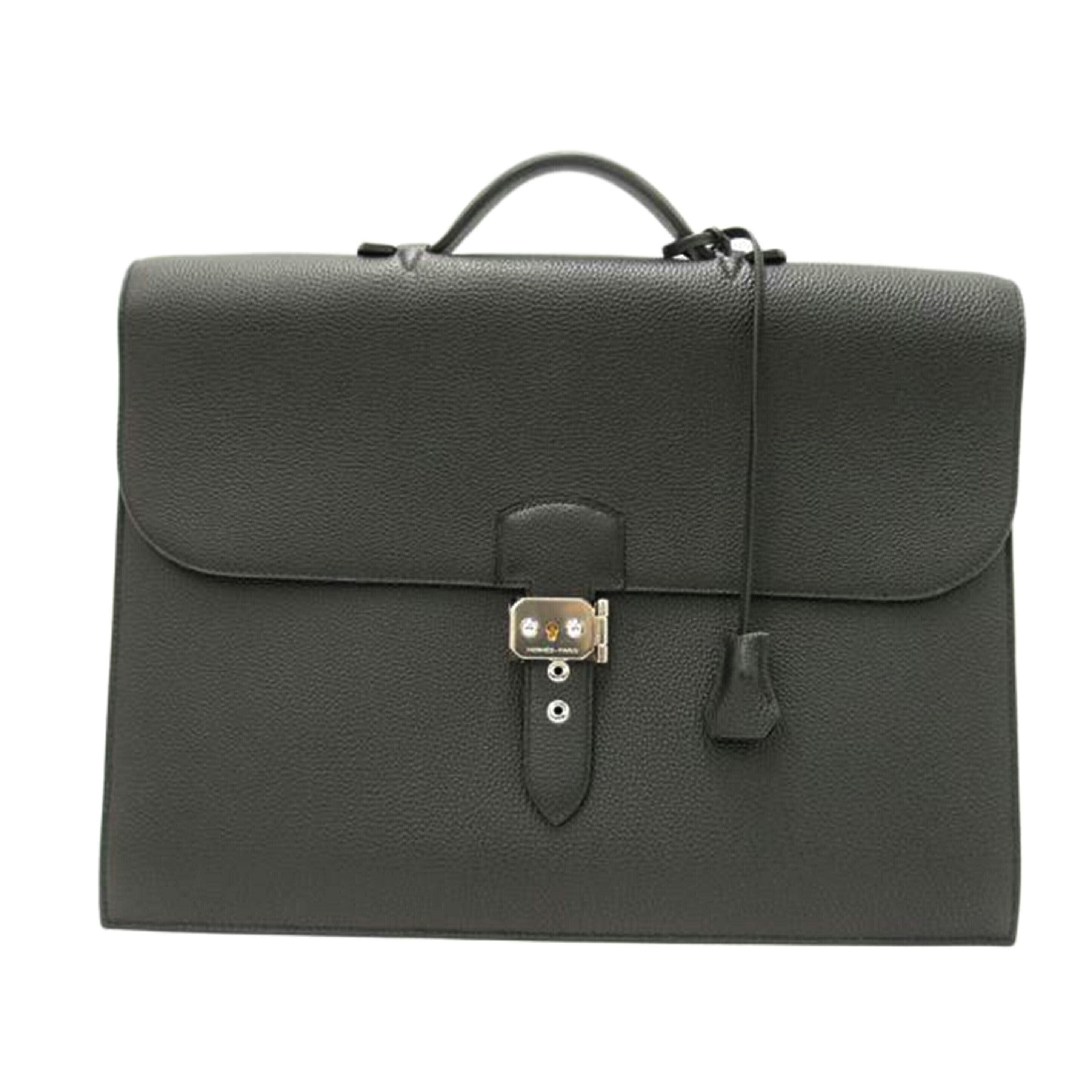 HERMES エルメス ブリーフケース 2015年頃製造 レザー 黒メンズ/サックア・デ・ペッシュ38/トゴ/ブラック//T刻印(2015)/SAランク/69