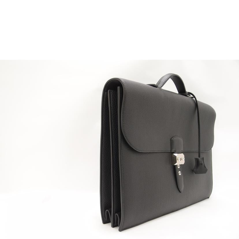 HERMES エルメス ブリーフケース 2015年頃製造 レザー 黒メンズ/サックア・デ・ペッシュ38/トゴ/ブラック//T刻印(2015)/SAランク/69