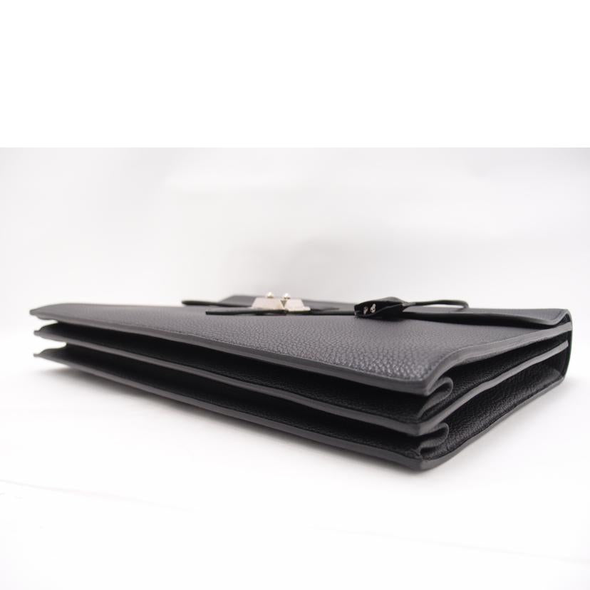 HERMES エルメス ブリーフケース 2015年頃製造 レザー 黒メンズ/サックア・デ・ペッシュ38/トゴ/ブラック//T刻印(2015)/SAランク/69