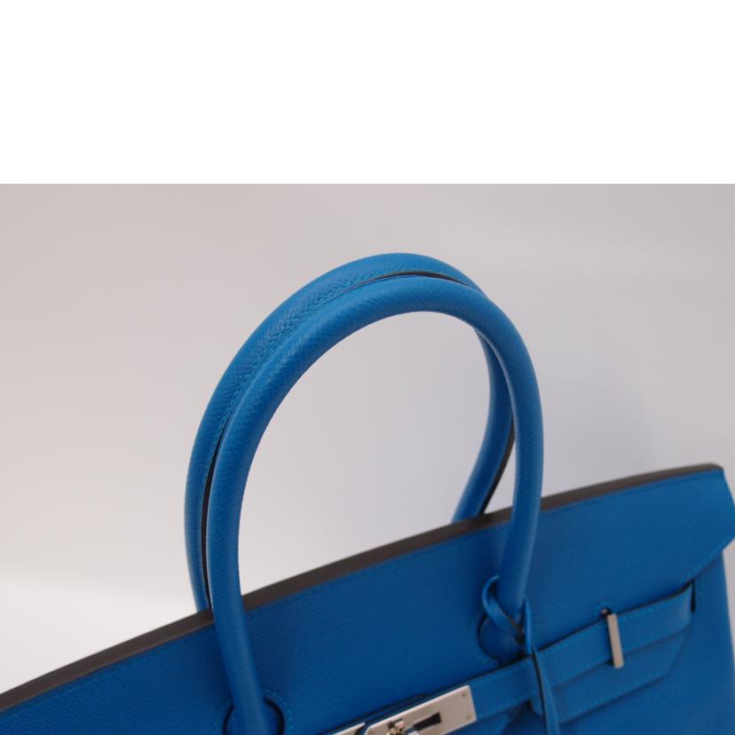 HERMES エルメス ハンドバッグ シルバー金具 青/バーキン35/ヴォーエプソン/ブルーザンジバル/041702CK 83//A刻印(2017)/Aランク/69