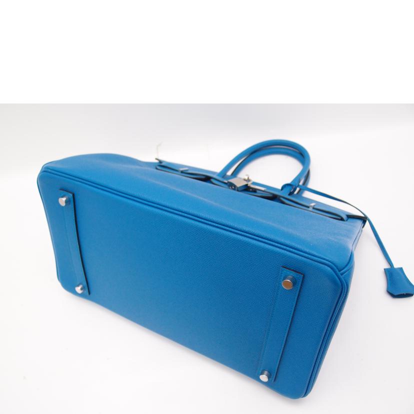 HERMES エルメス ハンドバッグ シルバー金具 青/バーキン35/ヴォーエプソン/ブルーザンジバル/041702CK 83//A刻印(2017)/Aランク/69