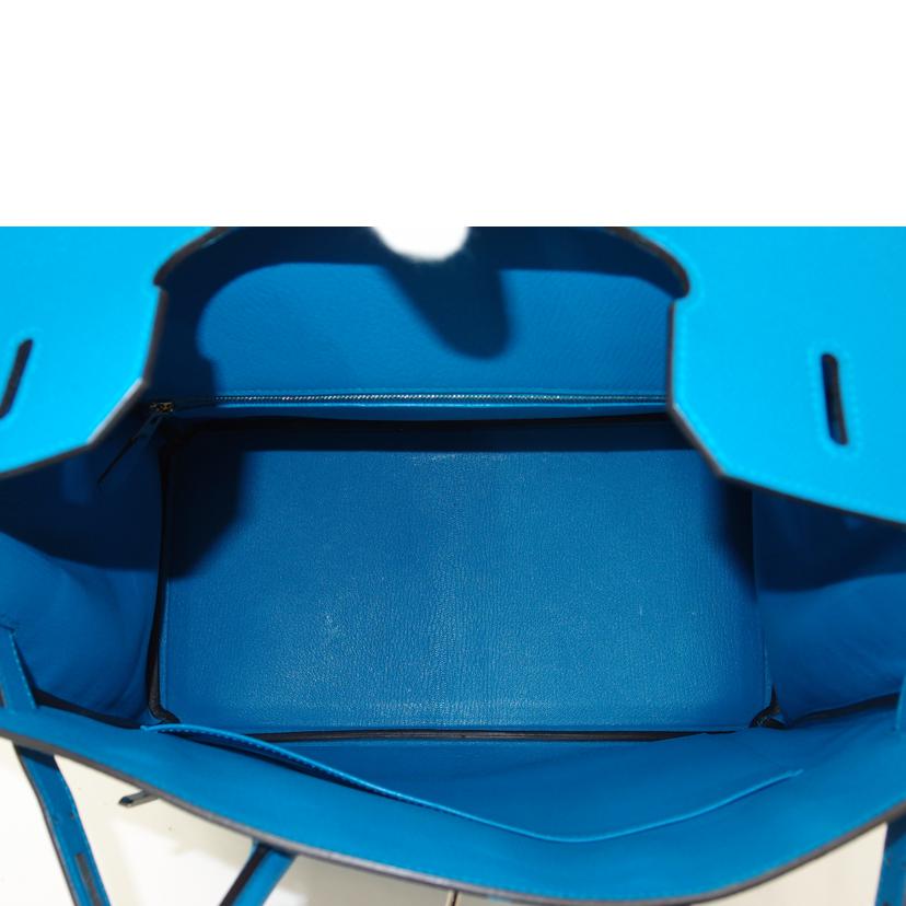 HERMES エルメス ハンドバッグ シルバー金具 青/バーキン35/ヴォーエプソン/ブルーザンジバル/041702CK 83//A刻印(2017)/Aランク/69