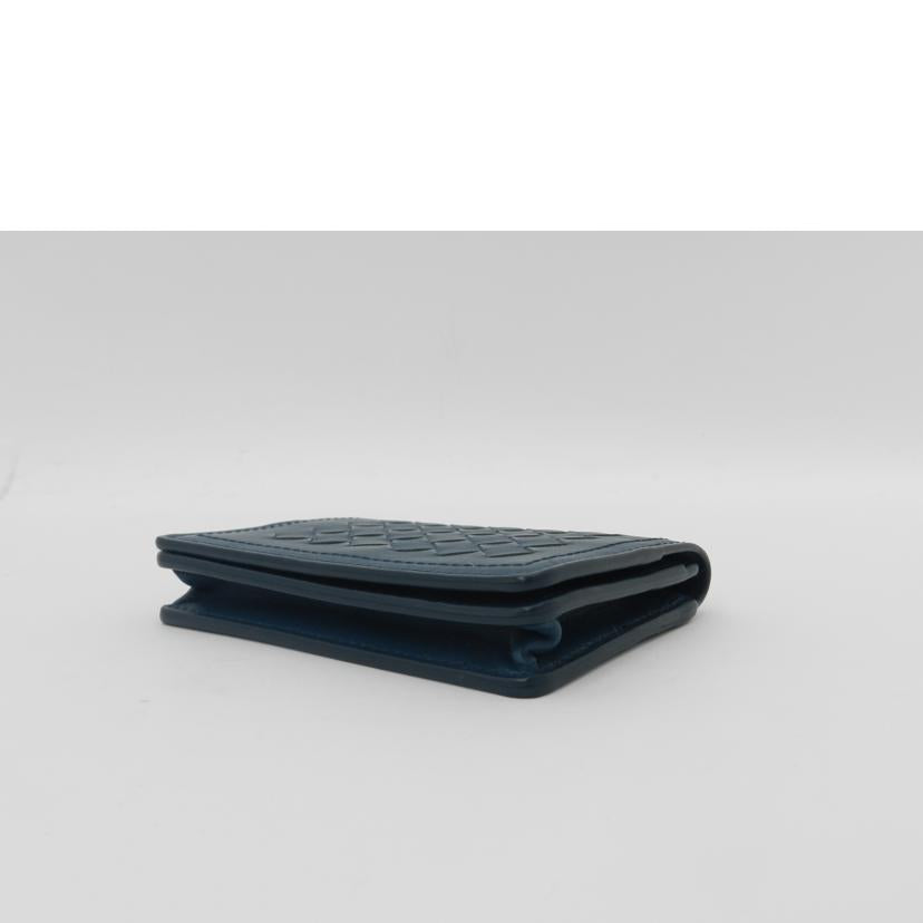 BOTTEGA VENETA ボッテガヴェネタ パスケース 青 /イントレチャート名刺入れ/ブルー//SAランク/69