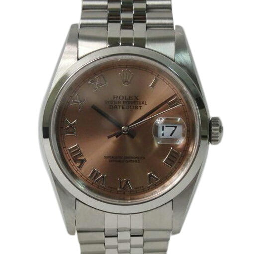 ROLEX ロレックス/デイトジャスト/SS/ピンク文字盤/16200/T66****/ROLEX/Aランク/84【中古】