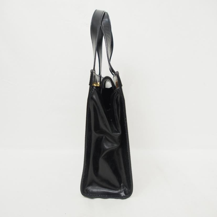 CELINE/馬車ロゴプレートレザー/ハンド/ブラック/M172//Bランク/78