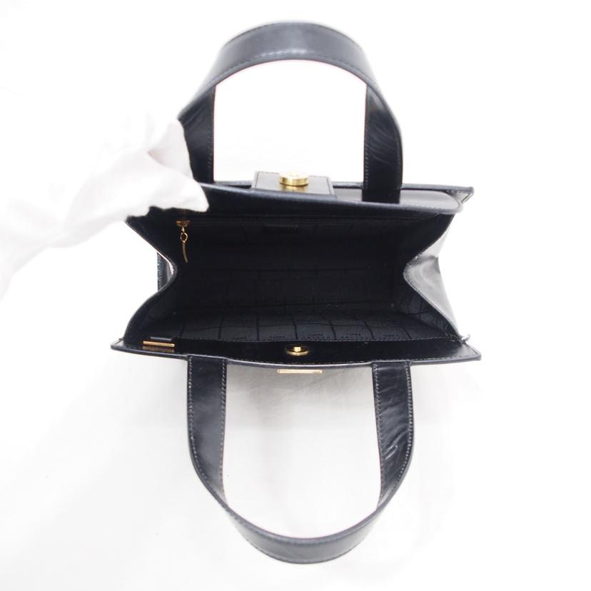 CELINE/馬車ロゴプレートレザー/ハンド/ブラック/M172//Bランク/78