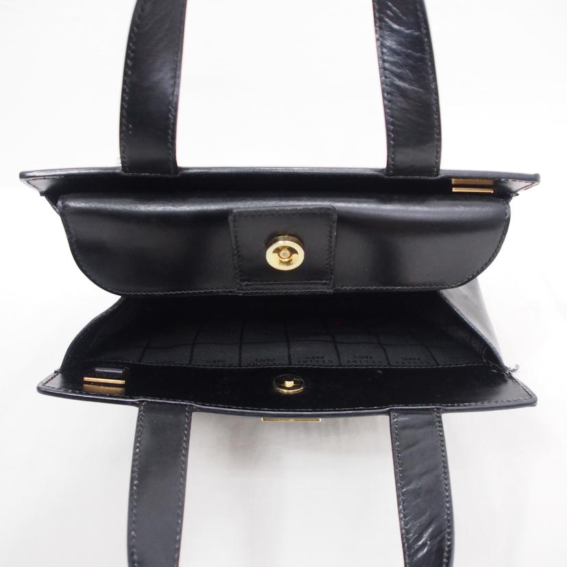 CELINE/馬車ロゴプレートレザー/ハンド/ブラック/M172//Bランク/78