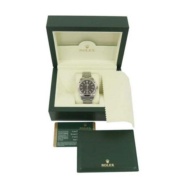 ROLEX ロレックス 腕時計 ランダムシリアル 前期型 ブラック文字盤 ステンレス メンズ /エクスプローラーⅠ/ブラックアウト/ランダム/自動巻き/214270 //763*****/Aランク/04