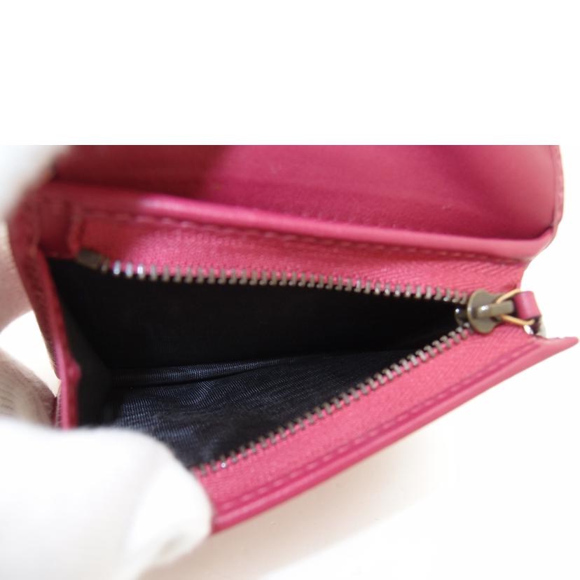 GUCCI グッチ ベロア 二つ折り財布/GGマーモントLOVEコンパクト財布/ピンク/466492//525040/ABランク/69