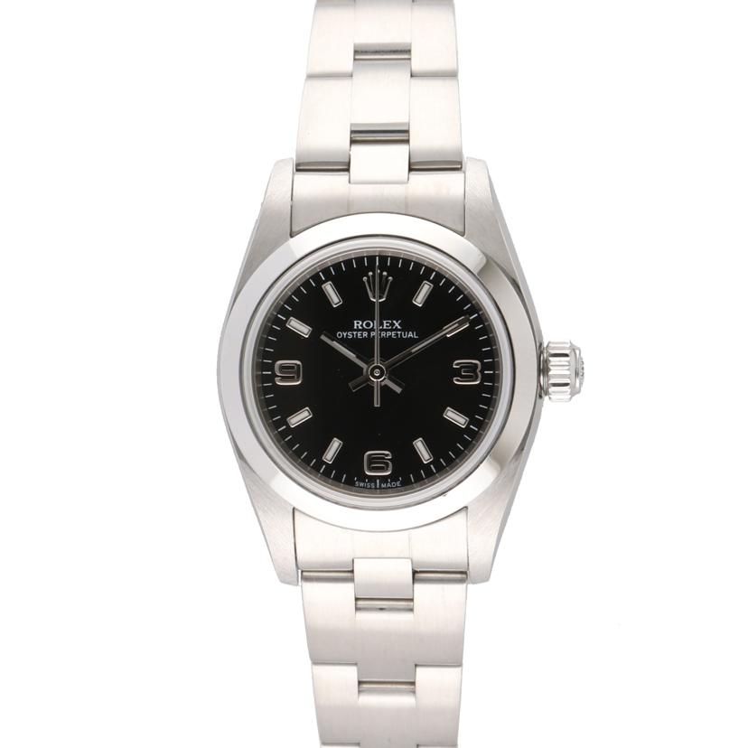 ROLEX ロレックス 腕時計 2005年頃製造 新品仕上済 オーバーホール済 ステンレス/オイスターパーペチュアル・ブラック/レディース/D番/76080//D96****/ABランク/75