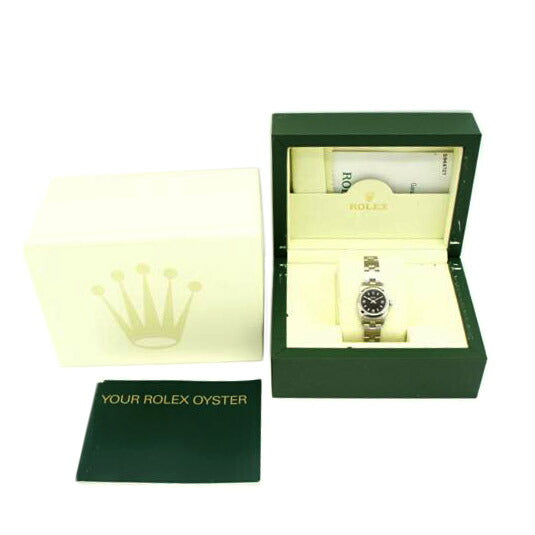 ROLEX ロレックス 腕時計 2005年頃製造 新品仕上済 オーバーホール済 ステンレス/オイスターパーペチュアル・ブラック/レディース/D番/76080//D96****/ABランク/75