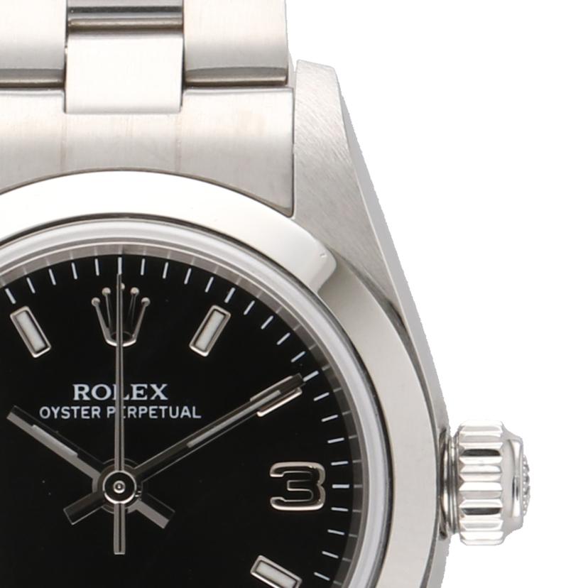 ROLEX ロレックス 腕時計 2005年頃製造 新品仕上済 オーバーホール済 ステンレス/オイスターパーペチュアル・ブラック/レディース/D番/76080//D96****/ABランク/75