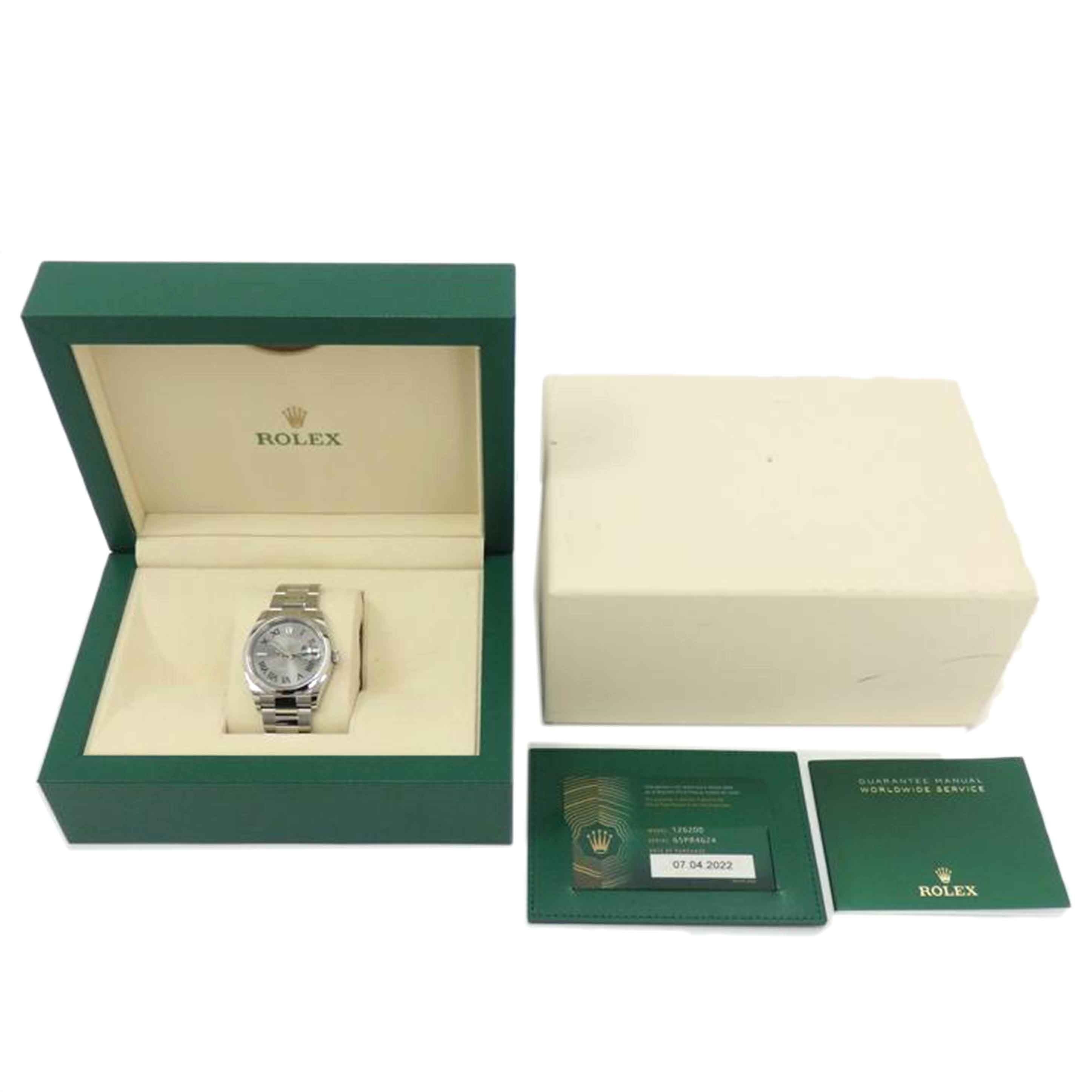 ROLEX ロレックス 腕時計 ウィンブルドン ランダムシリアル 新ギャラ2022年日付 ステンレス メンズ /デイトジャスト36・スレートグレー/ランダム番/126200//65P*****/SAランク/77