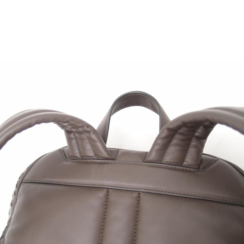 BOTTEGA VENETA ボッテガ・ヴェネタ リュック 茶 メンズ レディース/パンチングレザーバックパック/ブラウン//Aランク/69