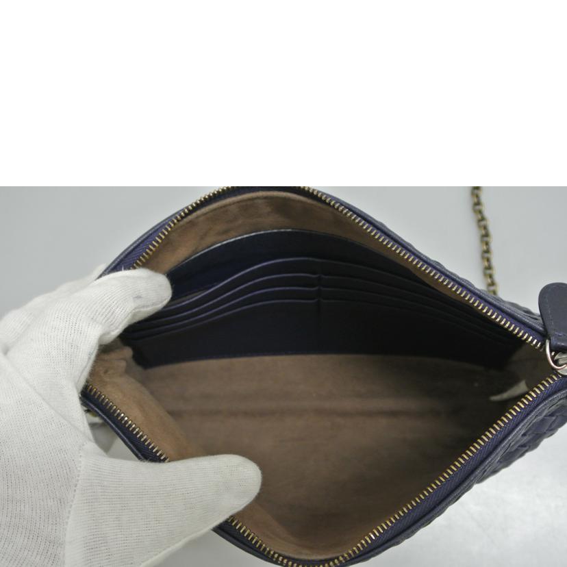 BOTTEGA VENETA ボッテガヴェネタ/イントレチャート チェーンバッグ 紺//BO7234954N/Bランク/87