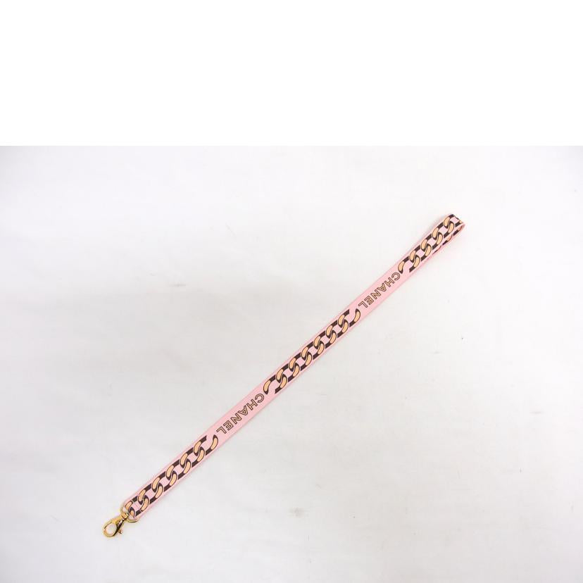 CHANEL シャネル/ロゴネックストラップ/ゴールド金具/ピンク/A17636//01A/Aランク/04