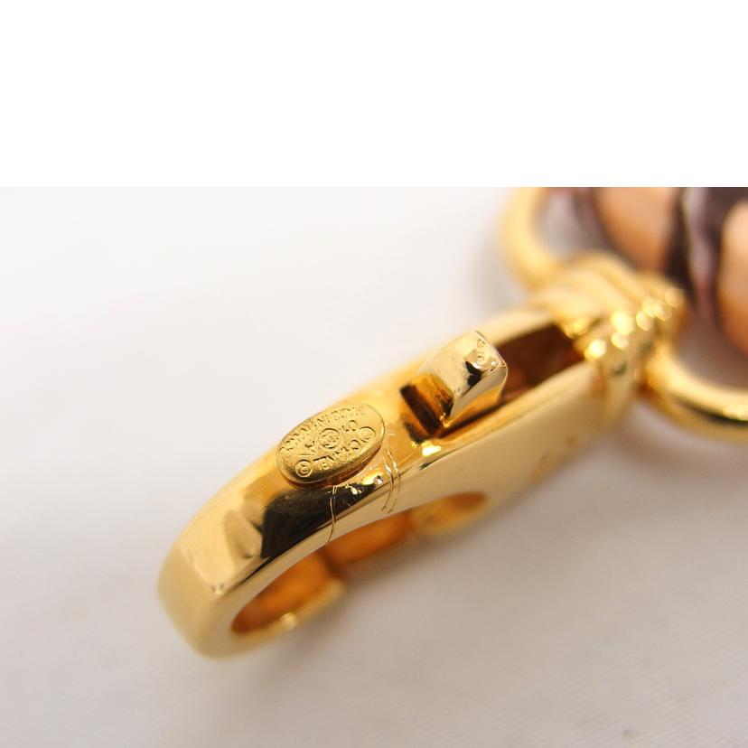 CHANEL シャネル/ロゴネックストラップ/ゴールド金具/ピンク/A17636//01A/Aランク/04
