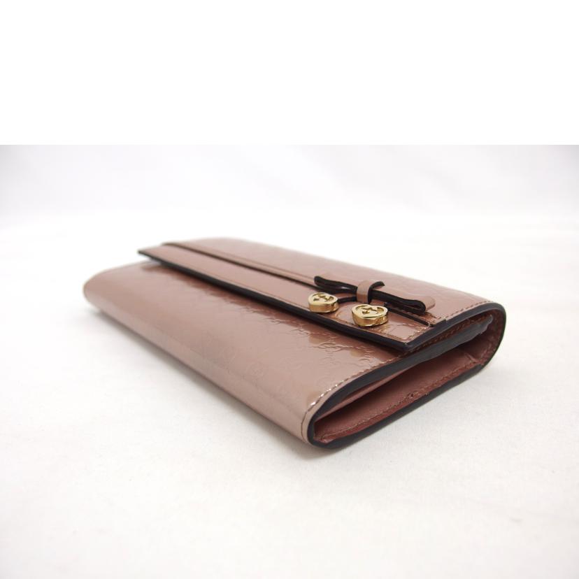 GUCCI グッチ/マイクログッチシマ/二つ折り長財布/メタリックピンク/258405//493***/Aランク/04