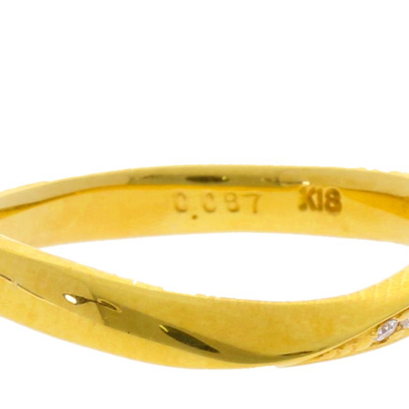 K18/K18ダイヤリング 0.087/#9/2.5//0.087/Aランク/75