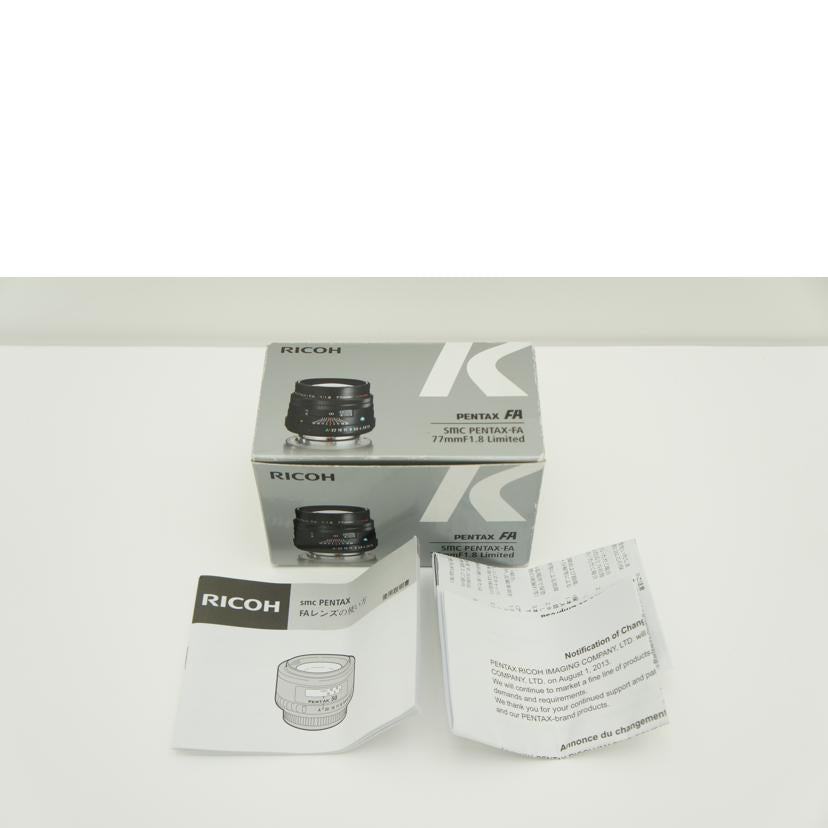 PENTAX ペンタックス/交換レンズ/FA 77mmF1.8 Limited /FA 77mmF1.8 Limited //0034536/ABランク/75